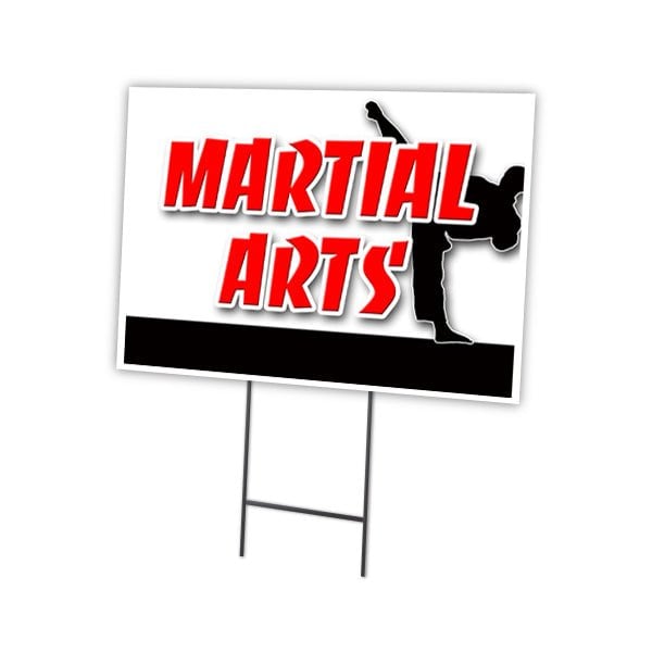 Signmission Martial Arts Yard Sign & Stake outdoor plastic coroplast window, C-2436 Martial Arts C-2436 Martial Arts - main